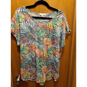 Women's LA Threads Multi-Colored Leaf Shirt XL
